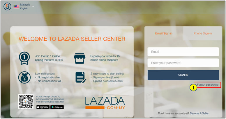 Lazada seller center login