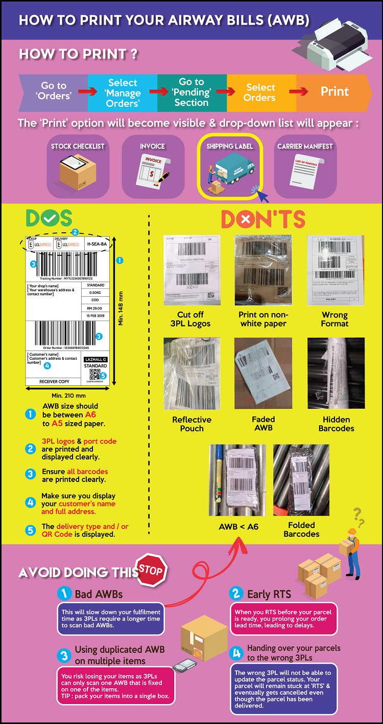 print label lazada