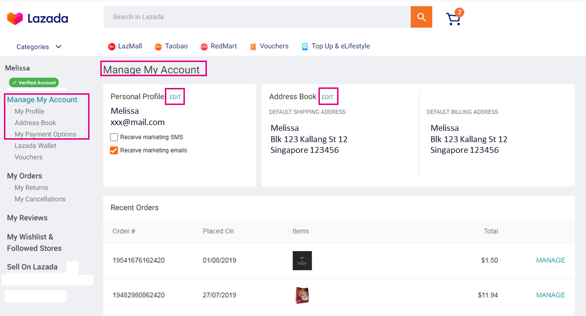 Help Center My Account Lazada