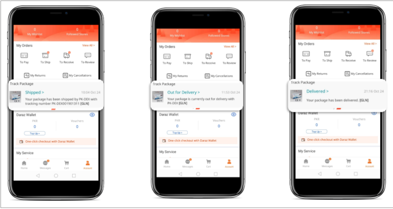 Daraz.pk Order Tracking & Tech Stack - AfterShip