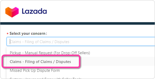 How To File A Claim Using The Seller Claims Form Lazada Seller Center