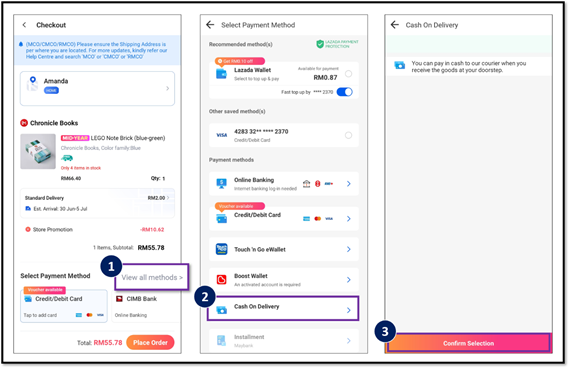 Cash On Delivery In Lazada