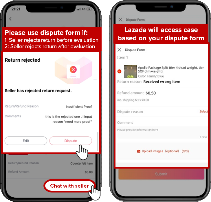 How do I return an item? Lazada