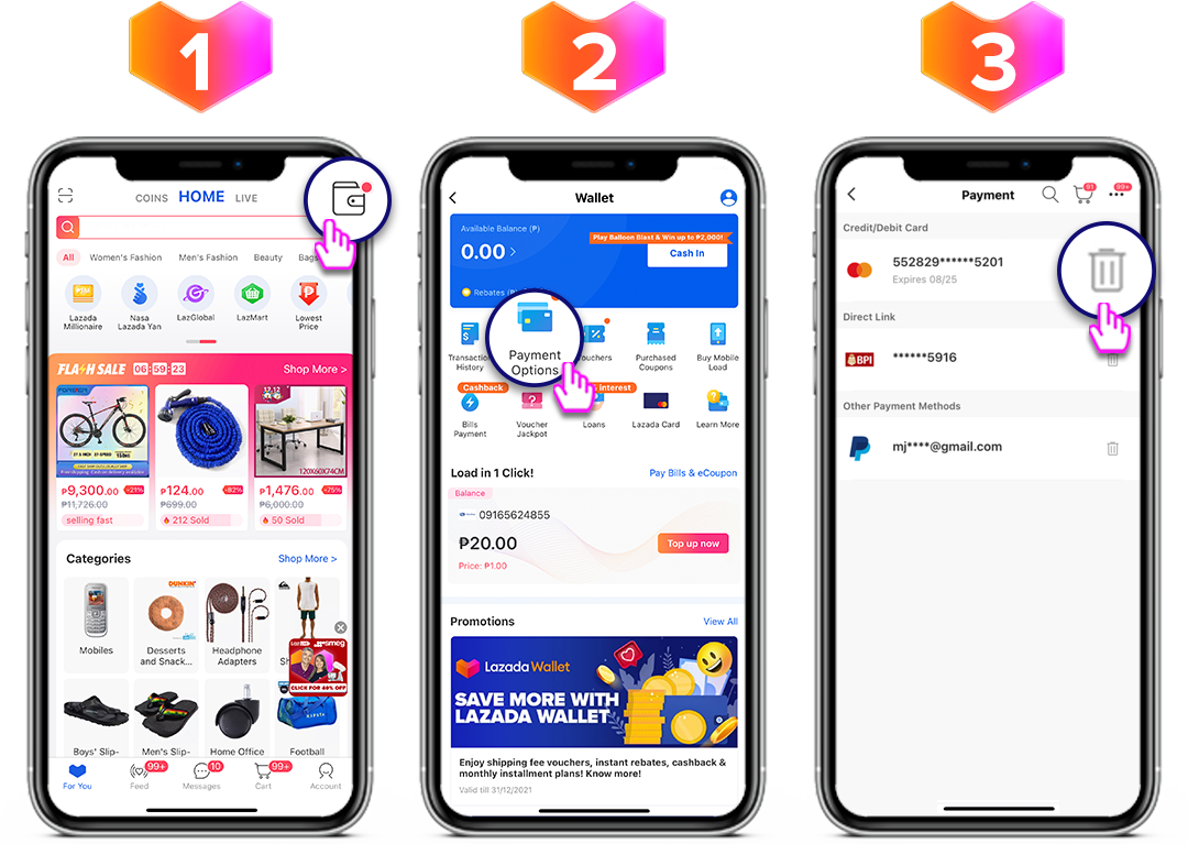 How To Unlink Saved Payment Accounts In Lazada Wallet