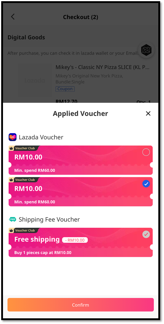 New member sales lazada voucher