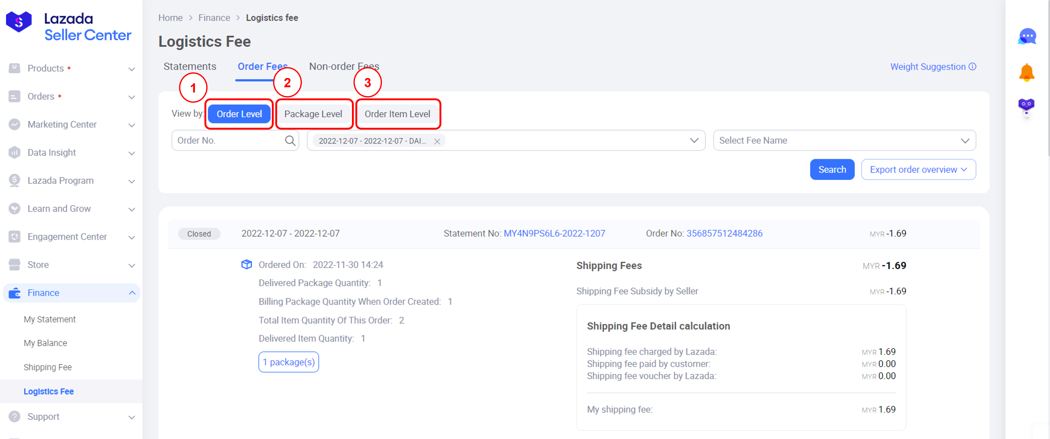 Shipping Fees revamp Logistic Fees Lazada Seller Center