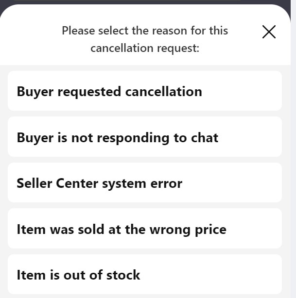 How do I cancel an order? Lazada Seller Center